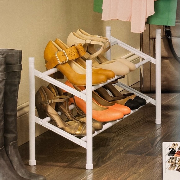 Whitmor Expand/Stack White Shoe Rack - Picture 4 of 6